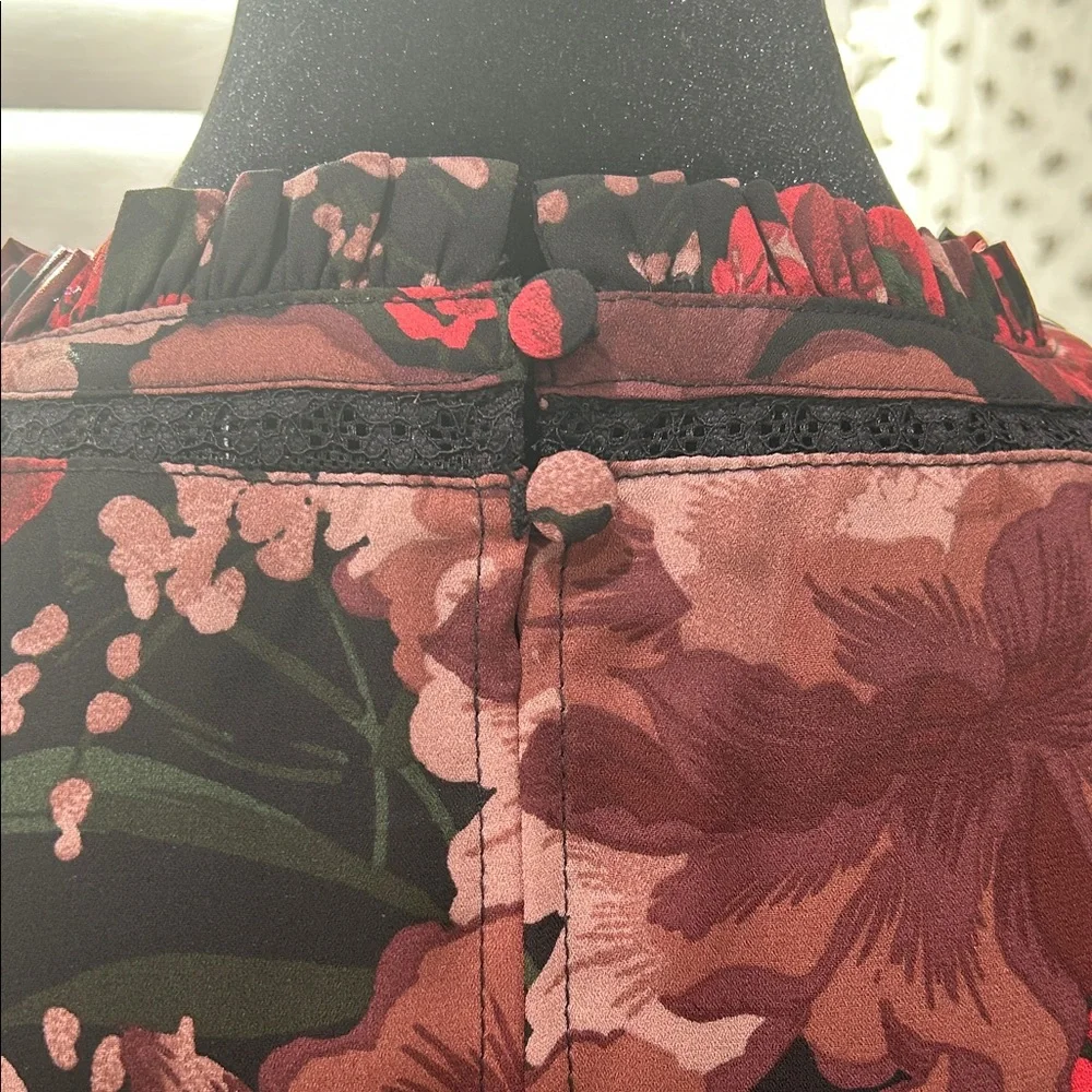 Torrid Black and Red Floral Blouse - Picture 3 of 4